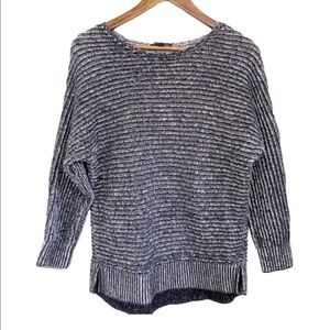 Banana Republic Chunky Ribbed Black White Sweater